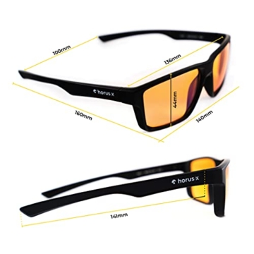 Horus X – Blaulicht-Brille GAMING 2.0 - Ruhebrille Ultimativer Schutzfilter - Anti-Blaulicht-Bildschirm (PC-Computerkonsolen-Videospiele) - Gamer & e-Sportzubehör - Männer und Frauen (Unisex) - 4