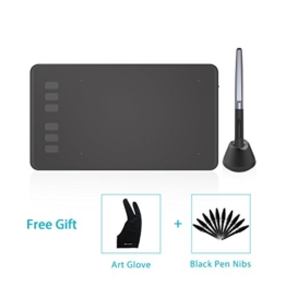 Huion H640P 8192 Drucksensitivität Grafiktablett mit batterielosem Stift und 6 anpassbaren Funktionstasten - 1
