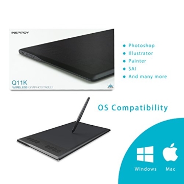 HUION Inspiroy Q11K 8192-stufigen Drucksensitivität Drahtloses Grafiktablett - 7