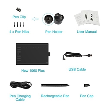 Huion Neu 1060PLUS Grafiktablett Micro USB Zeichen Großformatige mit 8G SD Karte und Wiederaufladbarer Stift - 6