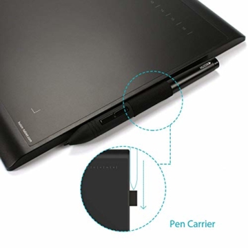 HUION New 1060 Plus Grafiktablett mit 8192 Stiftdruckempfindlichkeit 12 + 16 HotKeys Zeichentabletts für digitales Zeichnungsdesign Bildbearbeitung mit 1 Tragetasche und 1 Tabletthandschuh geliefert - 3