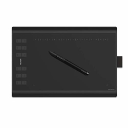 HUION New 1060 Plus Grafiktablett mit 8192 Stiftdruckempfindlichkeit 12 + 16 HotKeys Zeichentabletts für digitales Zeichnungsdesign Bildbearbeitung mit 1 Tragetasche und 1 Tabletthandschuh geliefert - 1