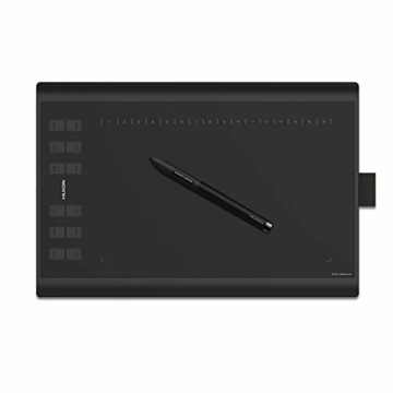 HUION New 1060 Plus Grafiktablett mit 8192 Stiftdruckempfindlichkeit 12 + 16 HotKeys Zeichentabletts für digitales Zeichnungsdesign Bildbearbeitung mit 1 Tragetasche und 1 Tabletthandschuh geliefert - 1