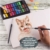 int!rend Aquarellpapier, 300 g, DIN A4, 30 Blatt, Weiß, geleimt, Aquarellblock, Watercolour Paper Pad, inklusive zwei Pinsel, Malblock Papier für Aquarell, Zeichnen, Malen - 4
