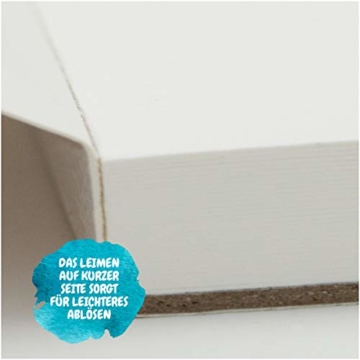 int!rend Aquarellpapier, 300 g, DIN A4, 30 Blatt, Weiß, geleimt, Aquarellblock, Watercolour Paper Pad, inklusive zwei Pinsel, Malblock Papier für Aquarell, Zeichnen, Malen - 6