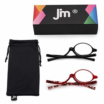 JM 2 Paar Makeup Lesebrille Vergrößern Flip nach unten Kosmetik Leser Für Damen +3.0 - 8
