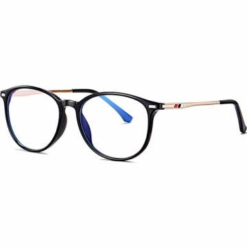 Joopin Blaulichtfilter Brille Damen und Blaufilter Brille Herren Computerbrille Gaming Brille Bluelight Filter PC Brille Schwarz - 1