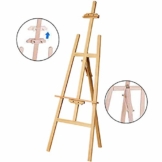 JUEYAN Staffelei Holz Atelierstaffelei Buchholz Standstaffelei Feldstaffelei Staffelei Verstellbar Holzstaffelei Stand 150 cm - 1