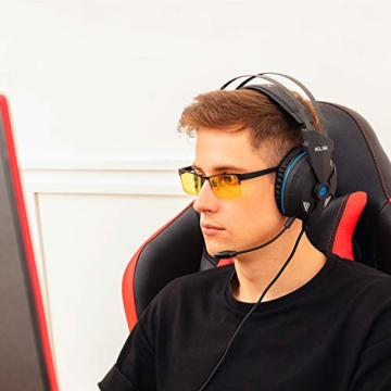 KLIM Optics - Blaulichtfilter Brille + Hoher Schutz + Gaming Brille für PC, Handy und Fernseher + Anti-Müdigkeit, Anti-Blaulicht, UV-Schutz [ Neue 2021 Version ] - 7