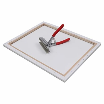 Kurtzy Leinwand Stretching Zange - Professionelle Metallzange mit gepolsterter Klemme Künstler Werkzeug zum Bespannen von Leinwänden (L-20 cm, W-12cm) - 6