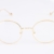 Lukis Brille Nerdbrille Retro Rund Unisex Metallgestell Brillenfassung Dekobrillen 140x50mm Gold - 2