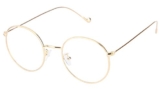 Lukis Brille Nerdbrille Retro Rund Unisex Metallgestell Brillenfassung Dekobrillen 140x50mm Gold - 1