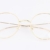 Lukis Brille Nerdbrille Retro Rund Unisex Metallgestell Brillenfassung Dekobrillen 140x50mm Gold - 3