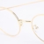Lukis Brille Nerdbrille Retro Rund Unisex Metallgestell Brillenfassung Dekobrillen 140x50mm Gold - 5