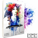 lunera premium Aquarellpapier 300g DIN A4 mit 45 Blatt naturweiß kaltgepresst I Aquarellblock perfekt für Aquarell, Zeichnen, Malen, Mischtechniken und Brush Lettering - 1