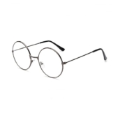 LUOEM Unisex Retro Runde Brillen Klare Linse Gläser Ultra Light für Santa Claus und Harry Potter Cosplay (Gun-Farbe) - 1