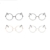 LUOEM Unisex Retro Runde Brillen Klare Linse Gläser Ultra Light für Santa Claus und Harry Potter Cosplay (Gun-Farbe) - 3