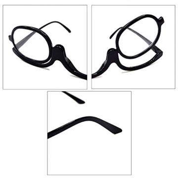 MEGAUK Schminkbrille Make up Brille Lesebrille Presbyopie Brille Sehhilfe Lesehilfe Stärke +3,0 - 6