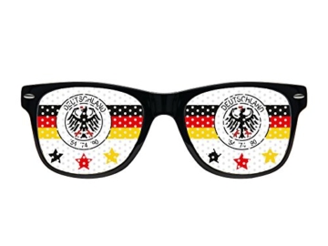 Nerd Brille Deutschland Fanbrille Lochbrille EM WM Nerdbrille V-1159 - 1