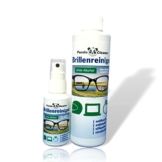 PANDACLEANER Brillenreiniger | Handliche 50ml Pumpflasche + 250ml Nachfüllflasche | ohne Alkohol | Streifenfreie Reinigung und Anti-Beschlag-Formel | Für Brillen, Displays, Monitore, Visiere uvm. - 1