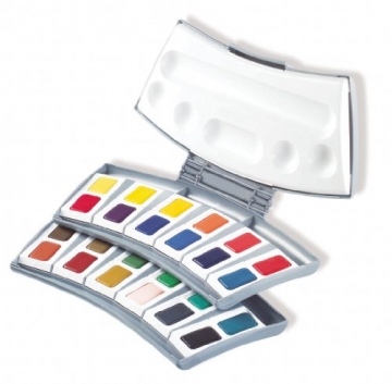 Pelikan 721894 - Aquarell-Malkasten mit 24 Farben - 