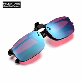 PILESTONE TP-029 (Typ B) farbenblinde Gläser Color Blind Korrekturbrillen Aufsteckgläser für Rot / Grün Color Blind - Mittel, stark und stark Deutan und Mittel, stark Protan - 1