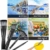 Pinselset 20 Stück, Pinsel Set Acrylfarben für Aquarellmalerei Ölmalerei mit Mischpalette,Tragetasche, Spachtel und Schwämmen Premium Nylon Pinsel für Anfänger, Kinder und Gemälde Liebhaber - 6