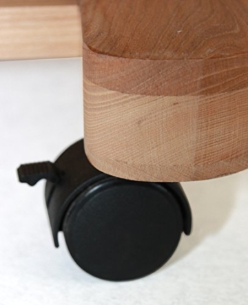 Profi-Staffelei Modell 120 aus massiver Buche FSC®, senkrecht und waagerecht malen, feststellbare Rollen, für Keilrahmen bis 210 cm - 6
