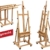 Profi-Staffelei Modell 120 aus massiver Buche FSC®, senkrecht und waagerecht malen, feststellbare Rollen, für Keilrahmen bis 210 cm - 1