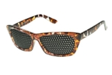 Rasterbrille 415-FMG - ganzflächiges Raster - braun marmoriert - 1