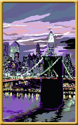 Ravensburger 28951 - Skyline von New York - Malen nach Zahlen Premium Triptychon, 100 x 40 cm - 