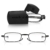Read Optics faltbare Brille: Vollrand Lesehilfe in Stärke 1,5 Dioptrien für Herren/Damen. Mit Hartschalen-Etui, flexiblen Metall-Bügeln und Federscharnier. Hochwertige Gläser, schwarzer Rahmen - 1