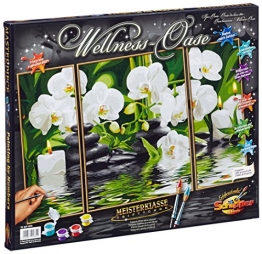 Schipper 609260681 - Malen nach Zahlen - Wellness Oase, Triptychon, 50 x 80 cm -
