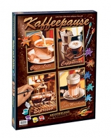 Schipper 609340553 - Malen nach Zahlen - Kaffeepause (Quattro), je 18x24 cm -