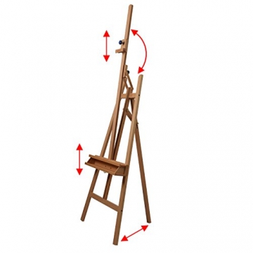 Schmincke Atelier-Staffelei S1 - aus Buche-Holz massiv - hochwertige Staffelei mit Malablagen für Ihr Künstler-Bedarf - 2