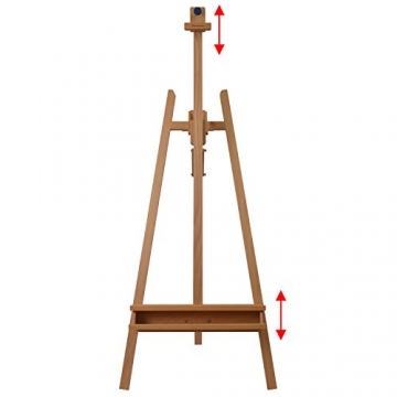 Schmincke Atelier-Staffelei S1 - aus Buche-Holz massiv - hochwertige Staffelei mit Malablagen für Ihr Künstler-Bedarf - 3