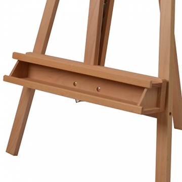 Schmincke Atelier-Staffelei S1 - aus Buche-Holz massiv - hochwertige Staffelei mit Malablagen für Ihr Künstler-Bedarf - 5