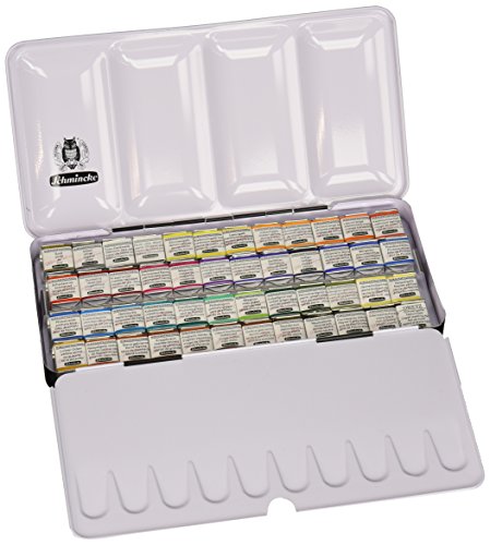 Fclub Aquarellnäpfchen Set - 48 Leere Farbnäpfe In Metalldose Für Künstler