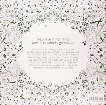 Secret Garden: An Inky Treasure Hunt and Colouring Book - 