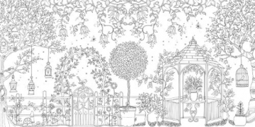 Secret Garden: An Inky Treasure Hunt and Colouring Book - 