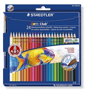 Staedtler 144 10NC24 - Noris Club aquarell Farbstift, 24 Stück Etui -