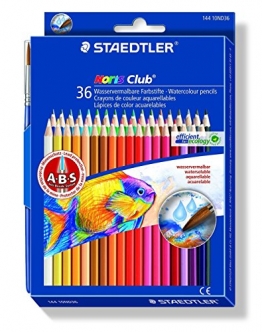 Staedtler 144 10ND36 - Noris Club Aquarell Farbstift, Doppeldeckeretui, 36 Stück -