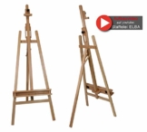 Staffelei ELBA aus Buchenholz FSC, Sitz- und Standstaffelei Starthöhe 40-105 cm, Qualität vom Fachhändler für Keilrahmen bis 120cm - 1