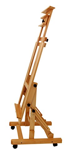 Staffelei Master - Profi-Modell, waagerecht und senkrecht malen, Keilrahmen bis 200 cm, aus massivem FSC® Buchenholz - 5