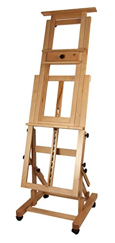 Staffelei Master - Profi-Modell, waagerecht und senkrecht malen, Keilrahmen bis 200 cm, aus massivem FSC® Buchenholz - 6