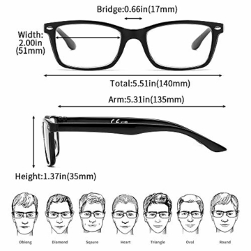 Suertree Feder Scharnier (3 Pack) Lesebrillen Sehhilfe Augenoptik Brille Lesehilfe für Damen Herren von 1.5X BM151 - 2