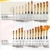 Tritart Pinselset mit 25 Pinsel - Acryl Pinsel Aquarellpinsel Gouache Pinsel Ölmalerei-Pinsel - 2 Mischpaletten - Pinselset Acrylfarben aus Synthetik - Pinsel Set zum Malen - 8