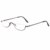 Unisex Lesehilfe Half Moon Halbrandrahmen aus Metall Federscharnier ultradünne Lesebrille(Grau,+3.0) - 1