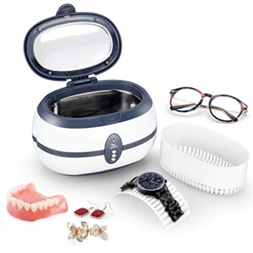 Uten Ultraschallreiniger Ultraschallreinigungsgerät brillenreinigungsgerät 600ml Ultraschallgerät für Brille Schmuck Uhren Zahnprothesen Ringe Ulrtaschallbad-40,000Hz 35W Timing ultrasonic cleaner - 1