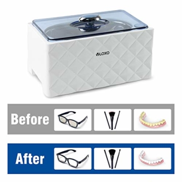 VLOXO Ultraschallgerät 450ml Ultraschallreinigungsgerät Ultraschallreiniger 42khz für Brille Uhren Schmuck Bürsten Rasierer Zahnprothesen Tattoo Werkzeuge MEHRWEG - 4